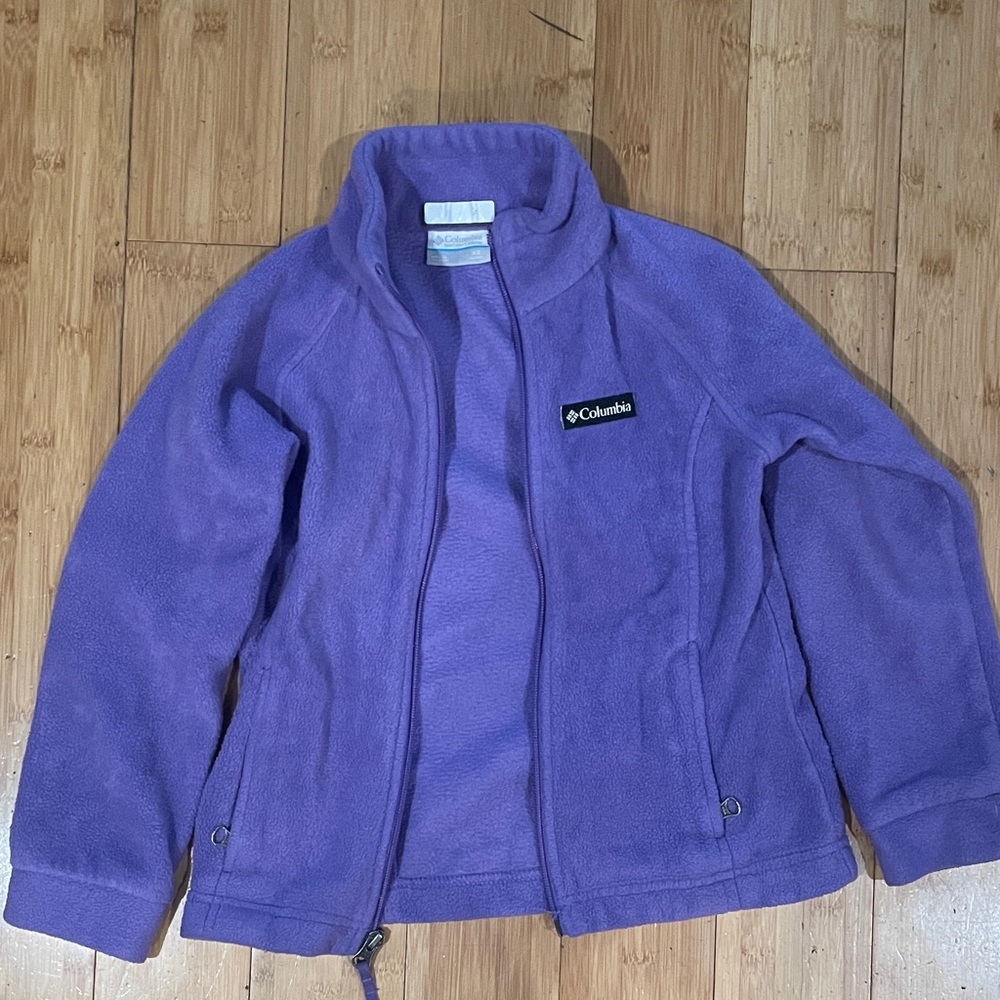 Columbia Kids Purple Fleece Jacket xs 6